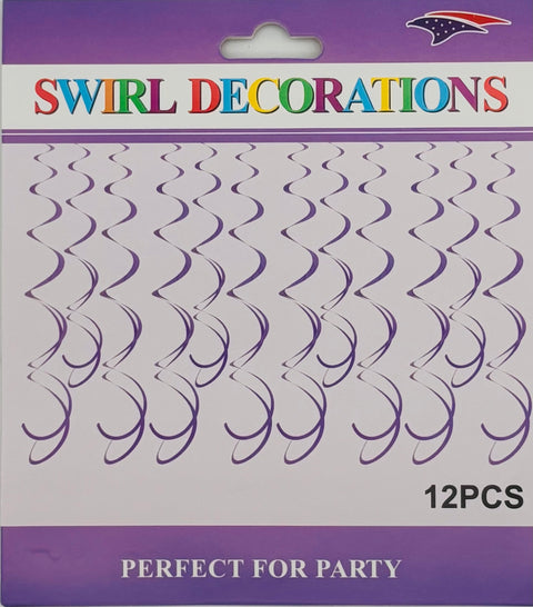 Metalic Swirl 12 pieces - Lavender