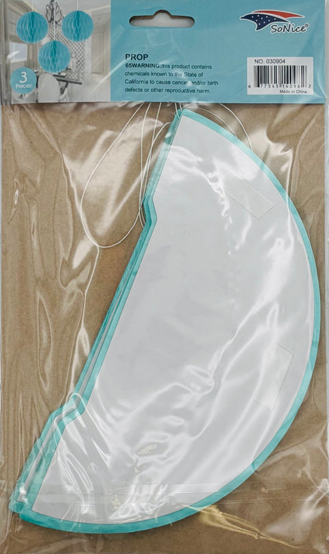 Honeycomb 8 inch 3-piece - Light Blue