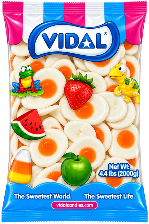 Vidal Gummy Large Fried Eggs | 4.4lb, Bag