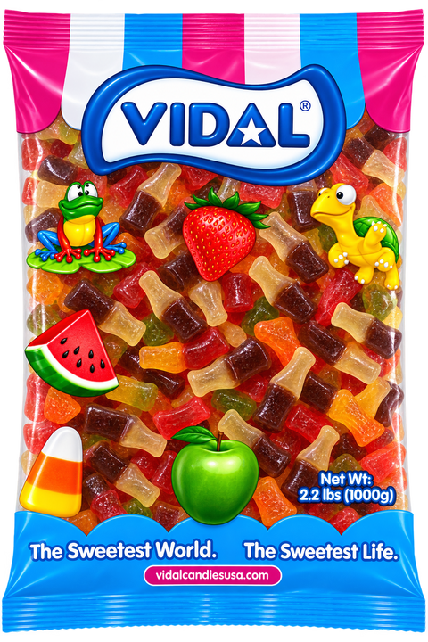 Vidal Gummy Mini Soda Pop | 2.2lb, Bag