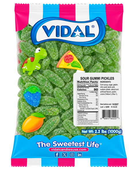 Vidal Sour Gummy Pickle 2.2LB
