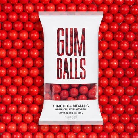 Candy Envy 1" Gumballs Red 2LB