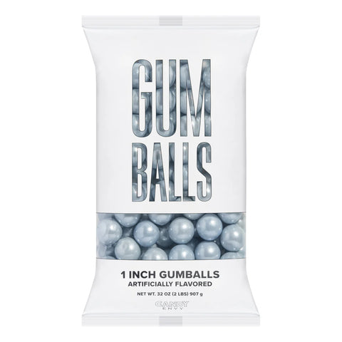 Candy Envy 1" Gumballs Shimmer Silver 2LB