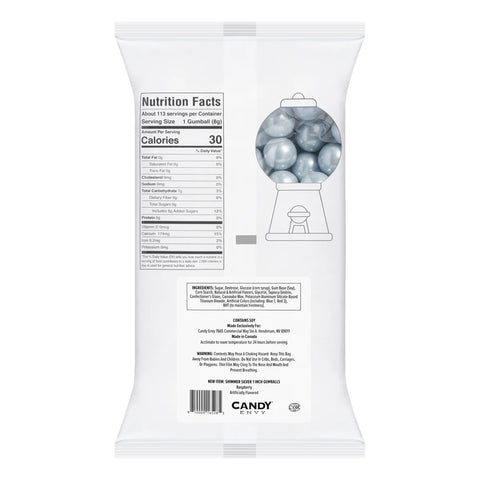 Candy Envy 1" Gumballs Shimmer Silver 2LB