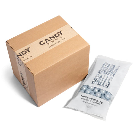 Candy Envy 1" Gumballs Shimmer Silver 2LB