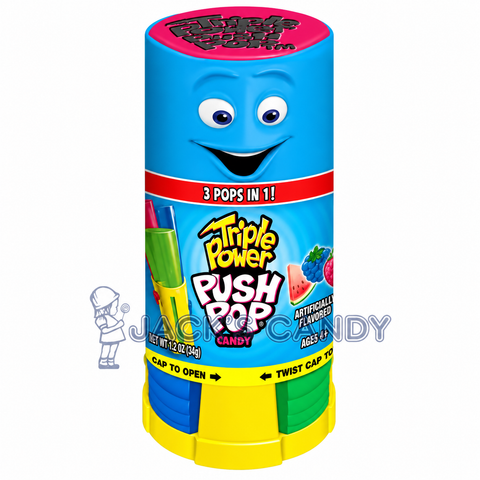 Bazooka Triple Power Push Pop 12ct