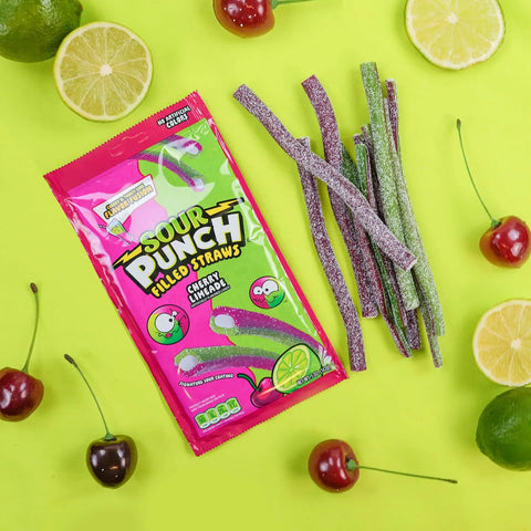 Sour Punch Raspberry Lemonade Fill Straw 12ct