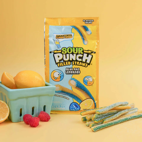 Sour Punch Cherry- Lime Filled Straws 5oz
