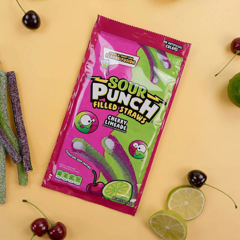 Sour Punch Raspberry Lemonade Fill Straw 12ct