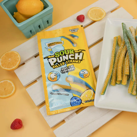 Sour Punch Cherry- Lime Filled Straws 5oz