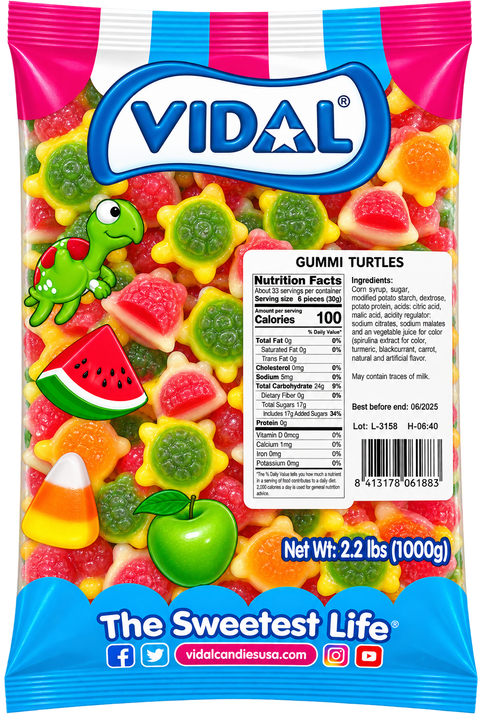 Vidal Gummy Filled Turtle | 2.2lb, Bag