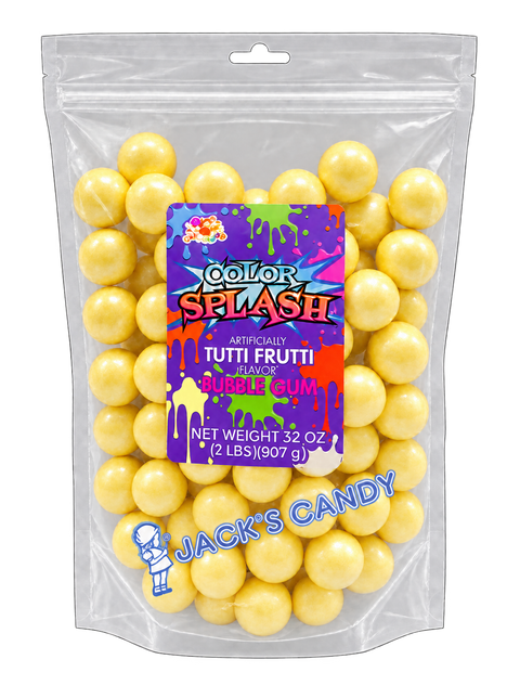 Splash Gumballs (1") Gold Pearls | 2lb, Bag