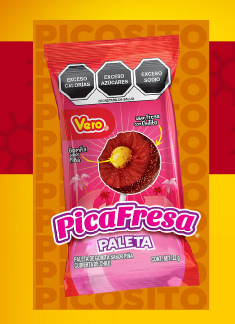 Vero Paleta Pica Fresa 12ct