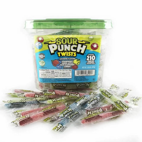American Licorice Sour Punch Twist 3" 210ct Tub