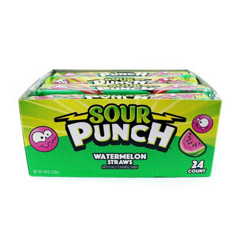 American Licorice Sour Punch Watermelon Straws: 2oz 24ct