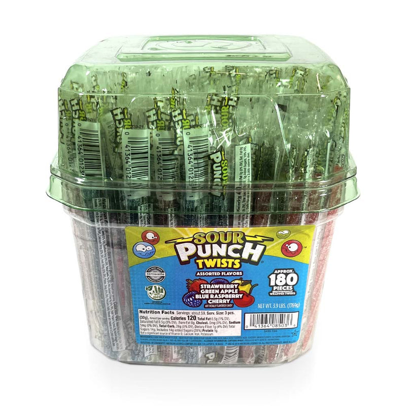 American Licorice Sour Punch Twists Jar: 180ct
