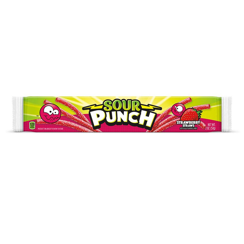 American Licorice Sour Punch Strawberry Straws: 2oz 24ct