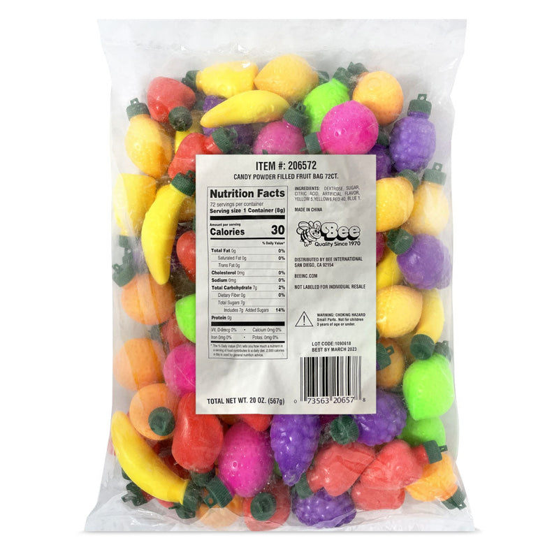 Bee Int Candy Filled Fruit 72Ct