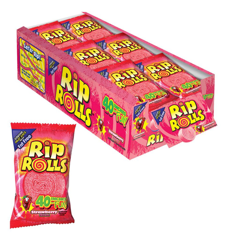 Foreign Rip Rolls Strawberry: 1.4oz 24ct