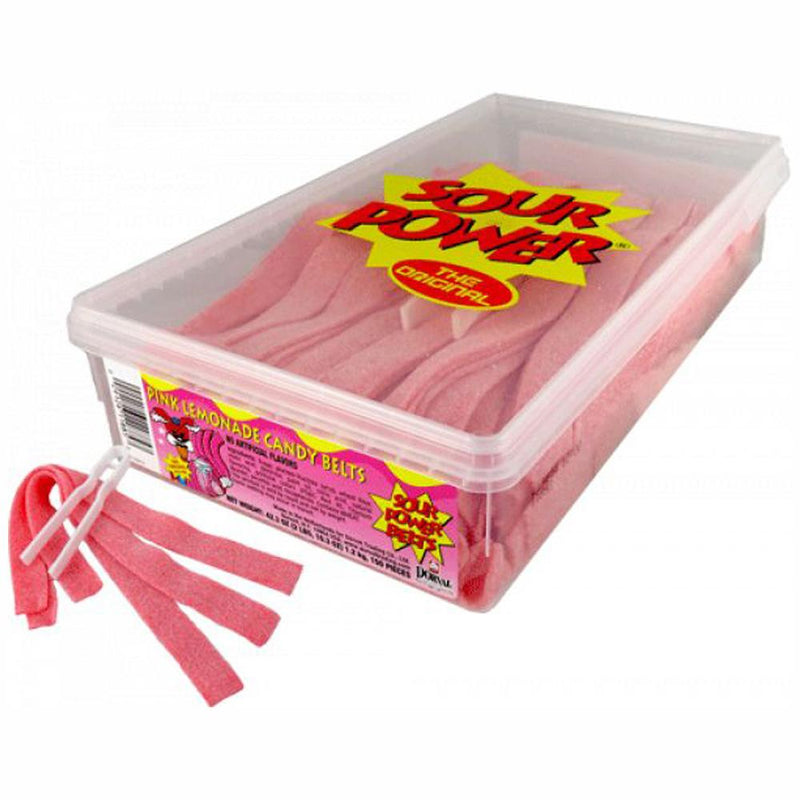 Dorval Trading Co. Sour Power Pink Lemonade Belts: 2lb 150ct