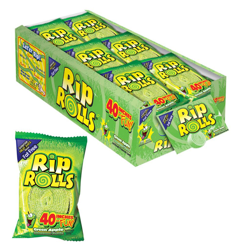 Foreign Rip Rolls Green Apple: 1.4oz 24ct