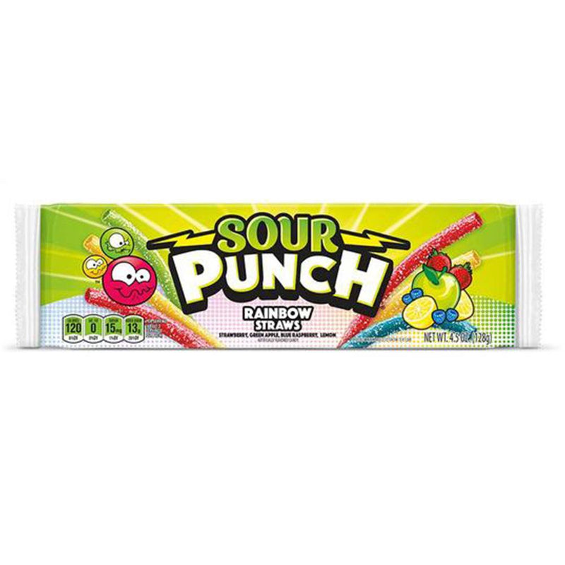 American Licorice Sour Punch Rainbow Straws Peg Bag: 4.5oz 24ct