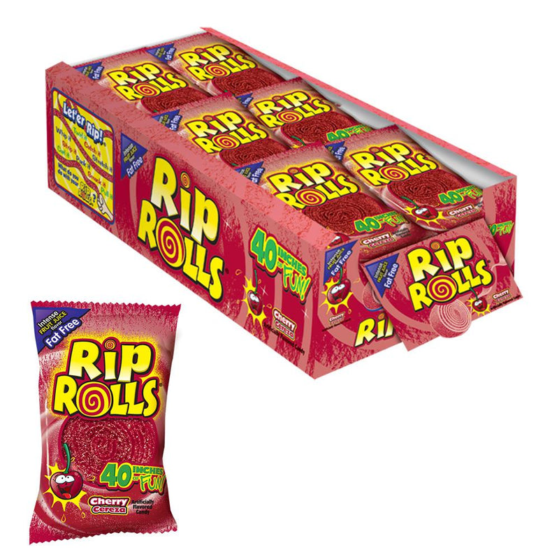 Foreign Rip Rolls Cherry: 1.4oz 24ct