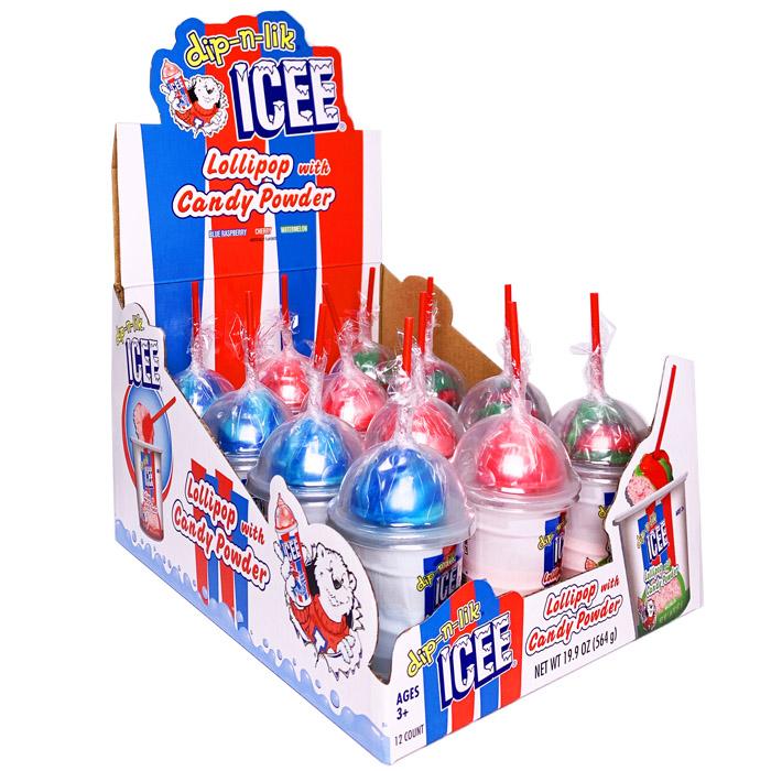 Koko's Icee Dip-n-Lick Lollipop with Candy Powder: 12ct