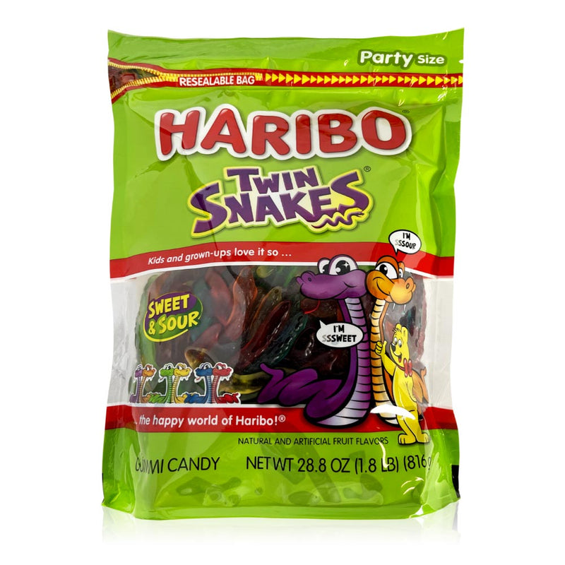 Haribo Twin Snake Gummy 25.6Z Bg
