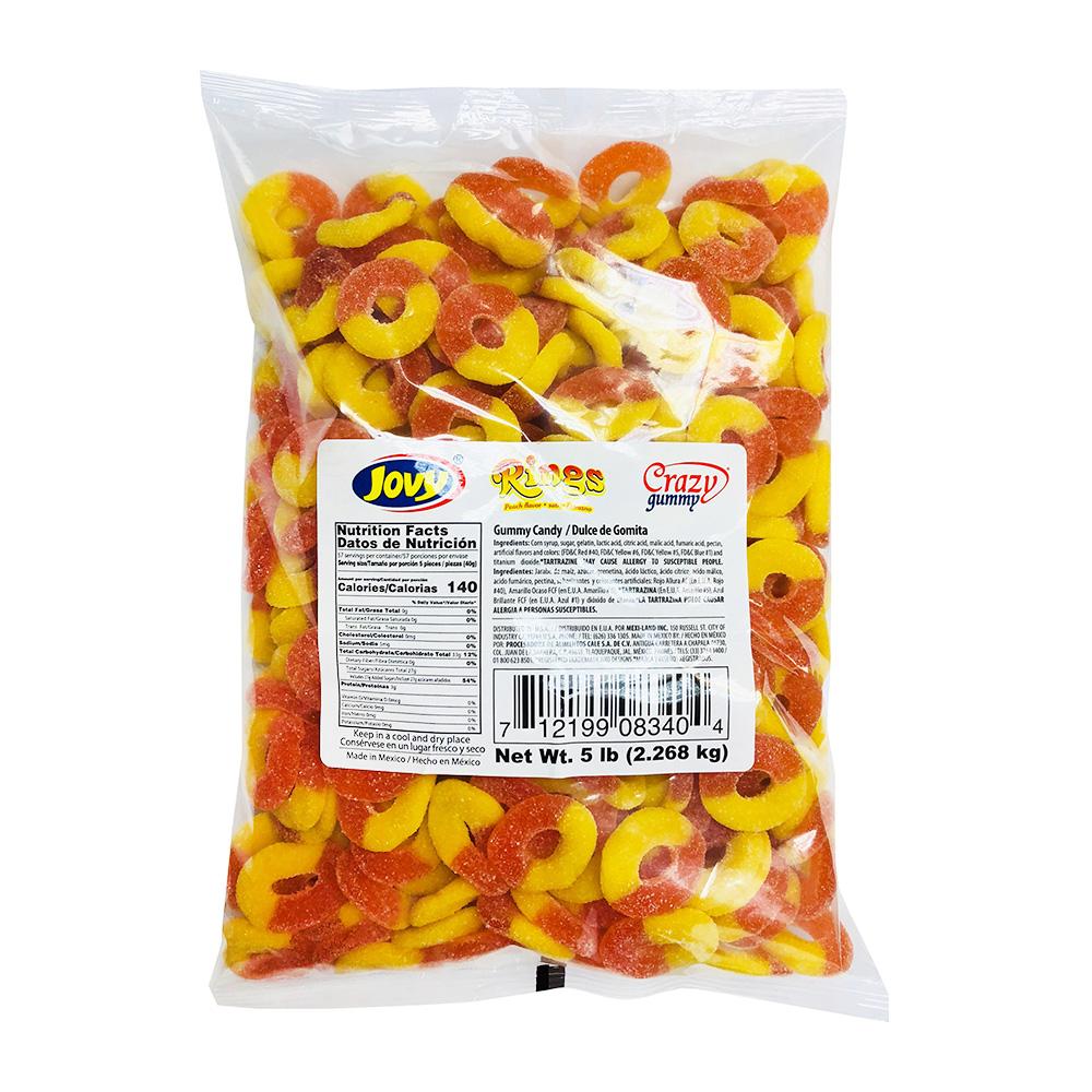 Amazon.com : Albanese Passionate Peach Orange-Yellow Gummi Rings, 4.5 Pound  Bags (Pack of 2) : Gummy Candy : Grocery & Gourmet Food