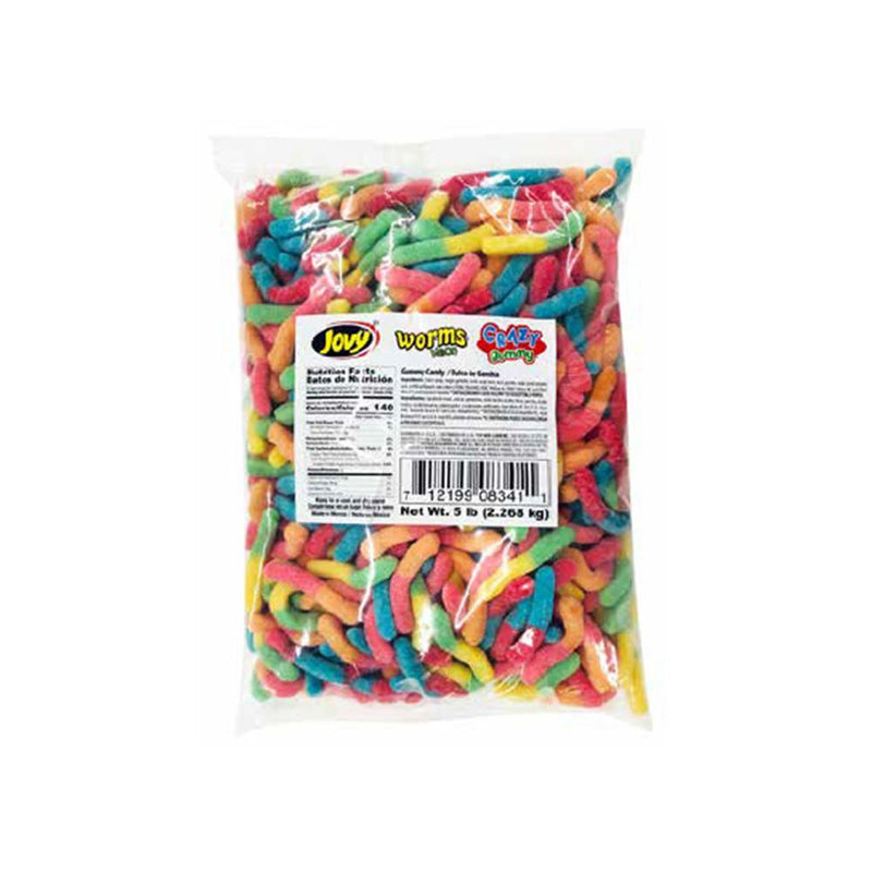 Jovy Gummy Neon Worms: 5lb