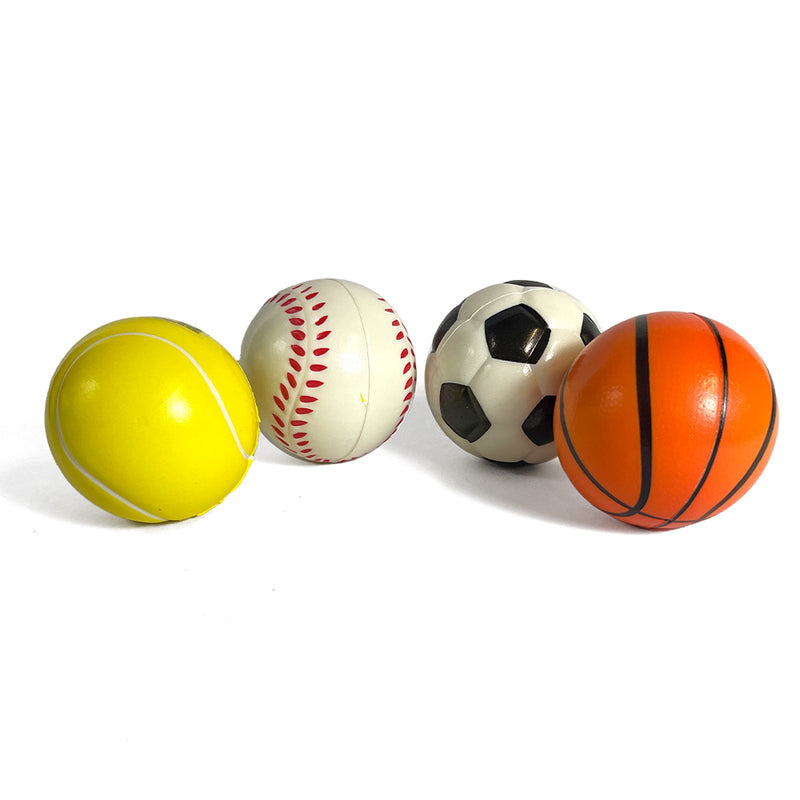 Puff Ball Sports Assorted 12Ct