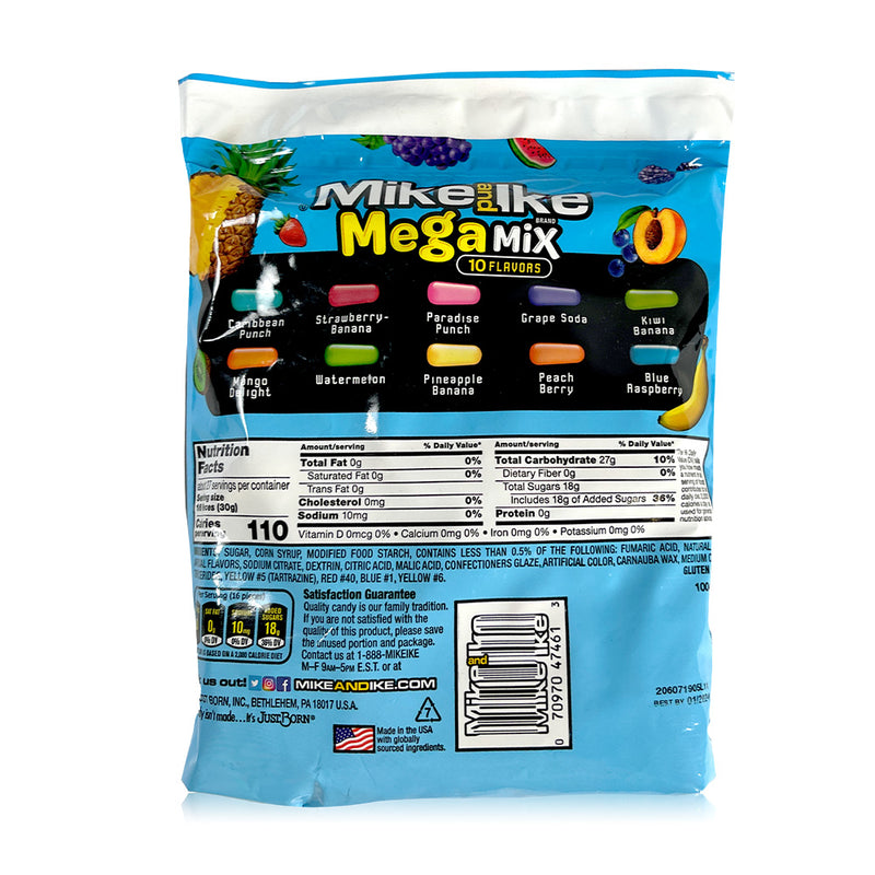 Mike And Ike Candy, Mega Mix, 10 Flavors - 28.8 oz