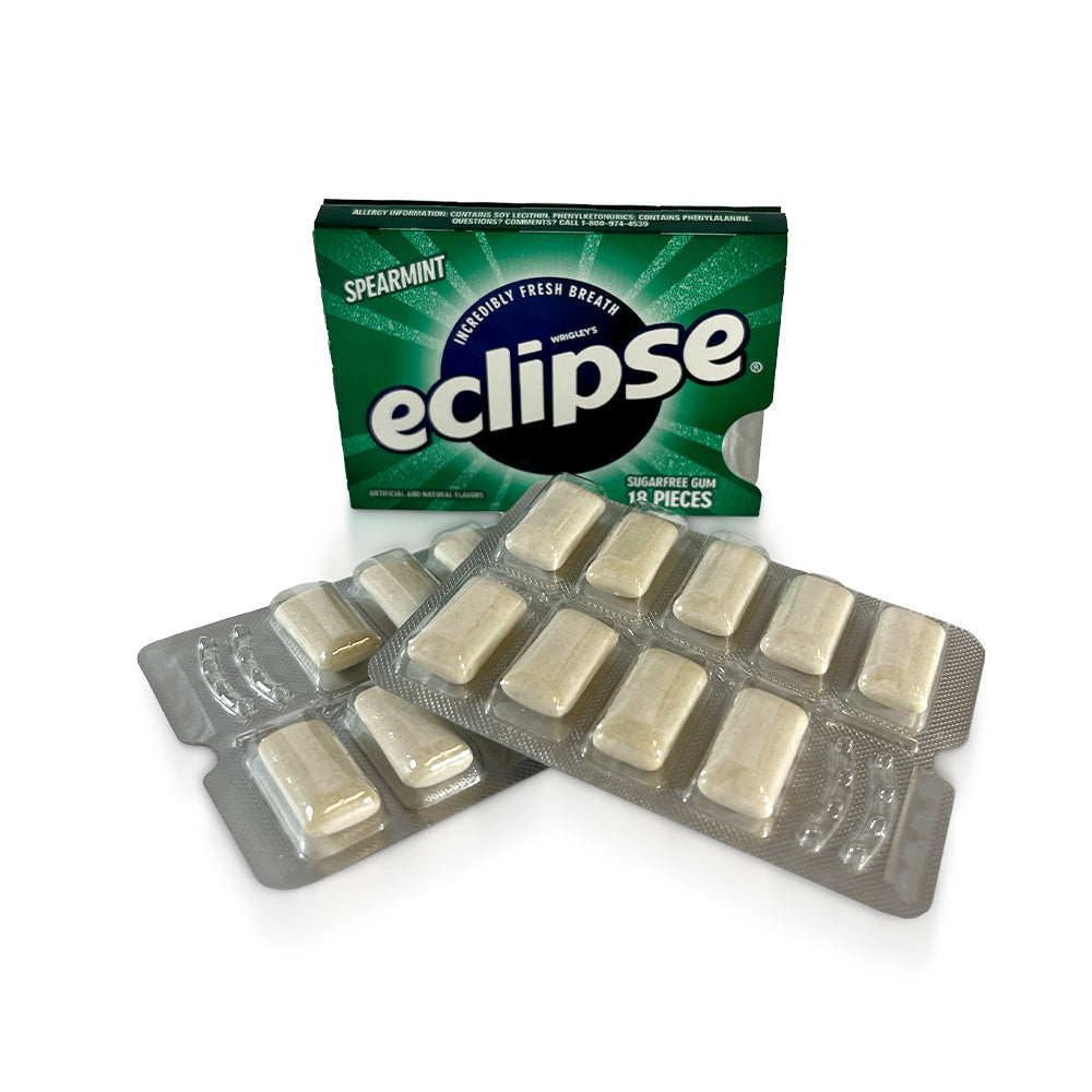 Wrigley's Eclipse Sugarfree Gum, Spearmint - 18 pieces pack