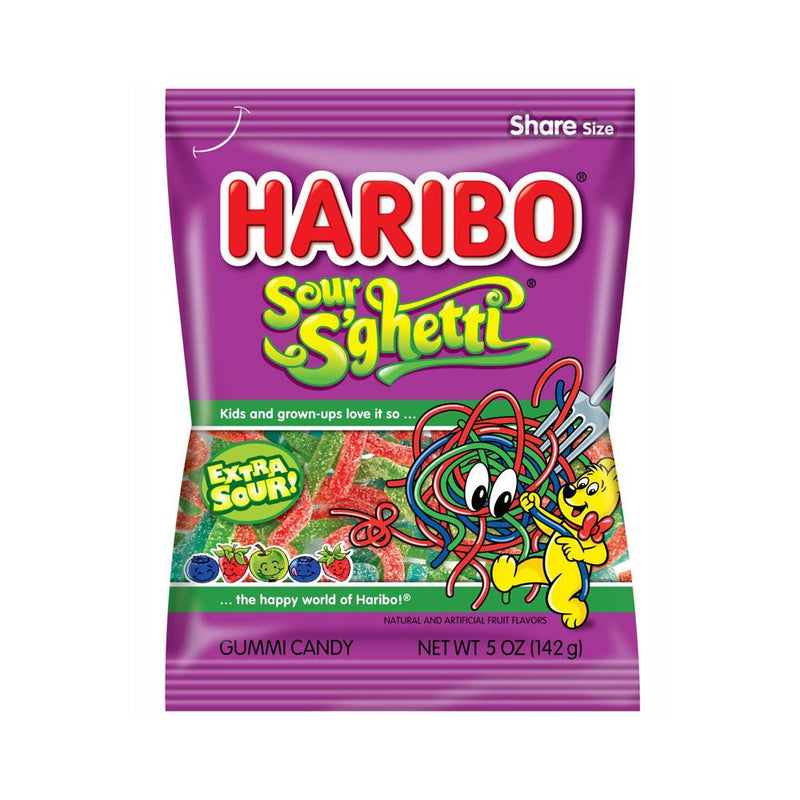 Haribo Sour S'ghetti Gummi Candy: 5oz