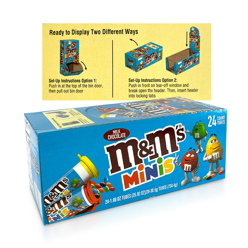 M&M'S MINIS Milk Chocolate Candy Tube, 1.08 oz.