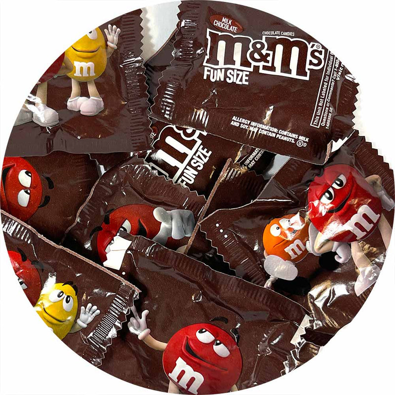 M&M's Fun Size Peanut Chocolate Candies - Bulk Display Tub