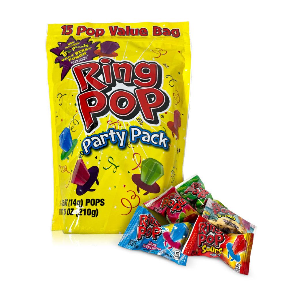 Ring Pops Stand Up Bag 15Ct